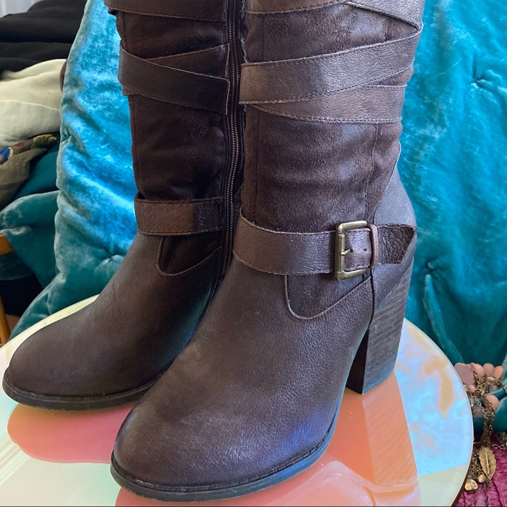 STEVE MADDEN TALL BOOTS WITH STRAP DETAIL